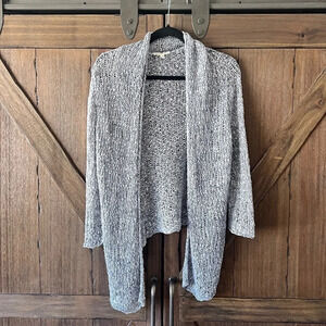 Eileen Fisher High-Low Cotton Knit Cardigan Size Small